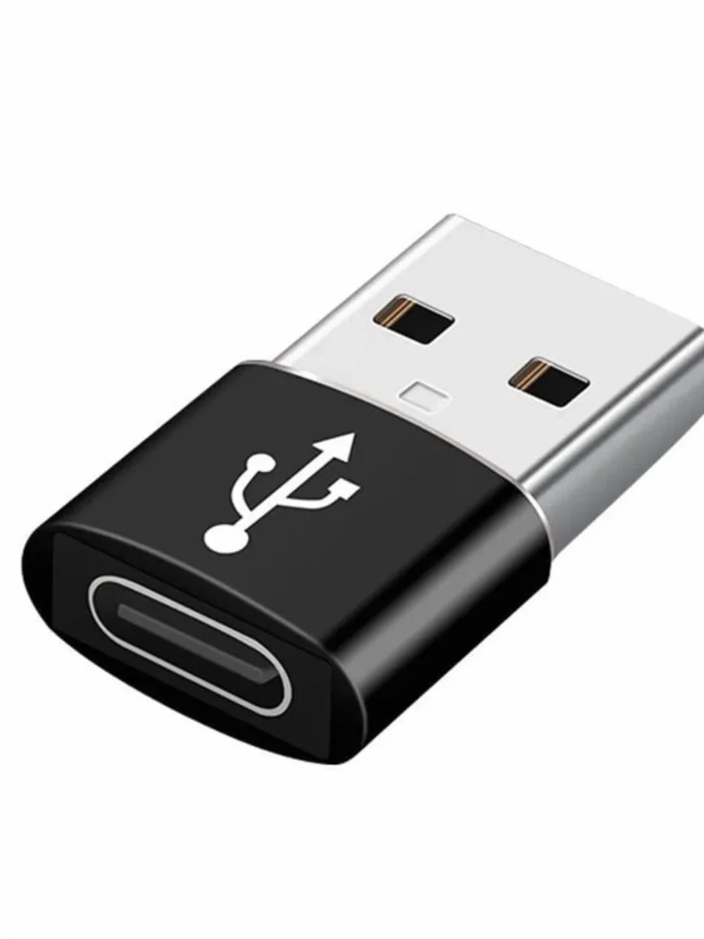 USB-A to USB-C Adapter - Black (3 Pack)